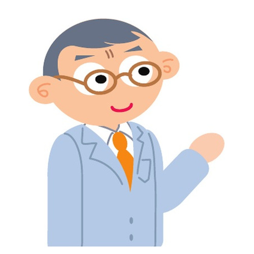 めがねをかけた男性のイラスト